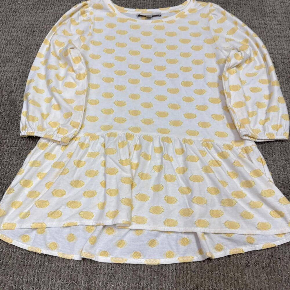Loft Blouse White Yellow Long Sleeve Women’s Size XS - Picture 4 of 11